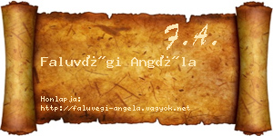 Faluvégi Angéla névjegykártya